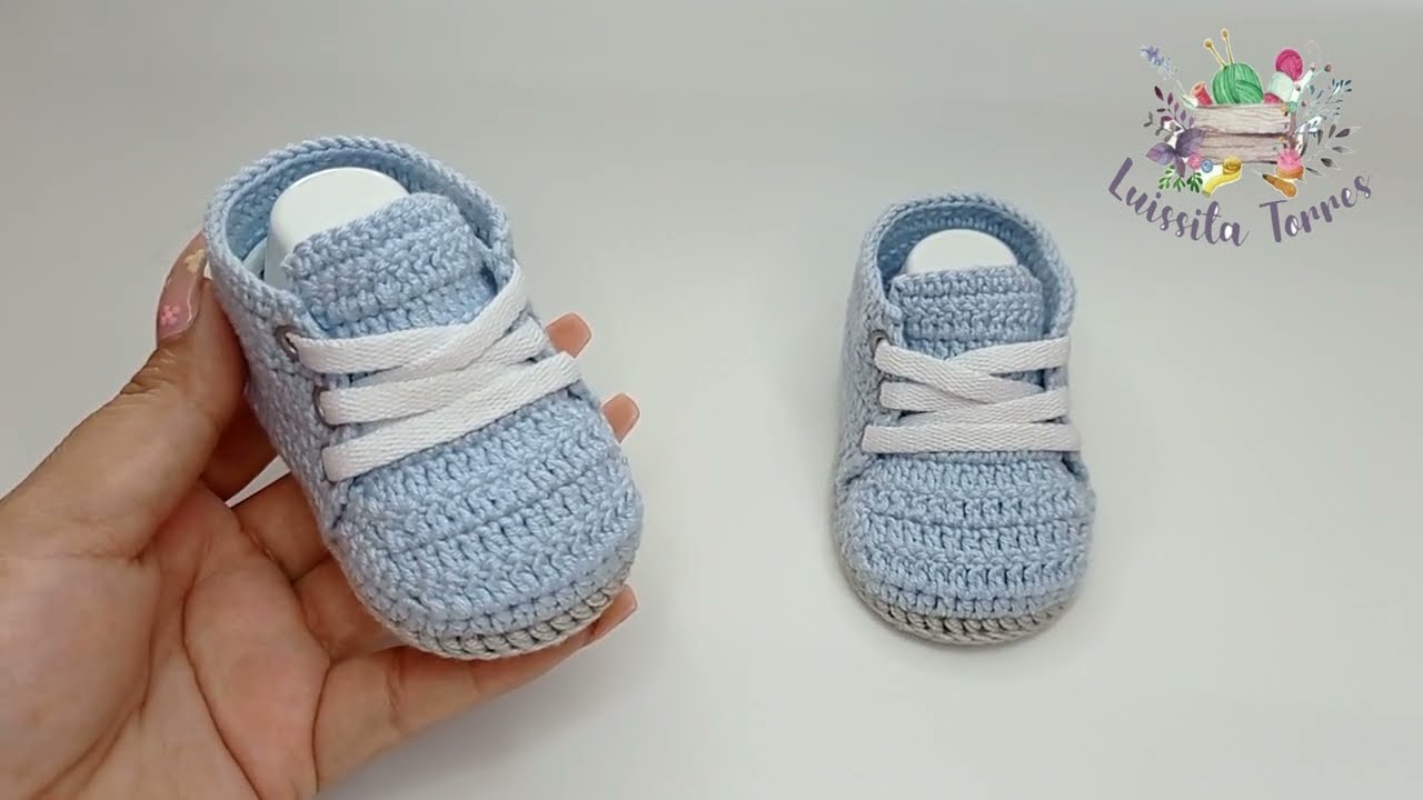 ZAPATITOS A CROCHET PARA NIÑO O NIÑA FÁCIL Y RAPIDO PASO A PASO - TEJIDO FACIL - TODAS LAS TALLAS