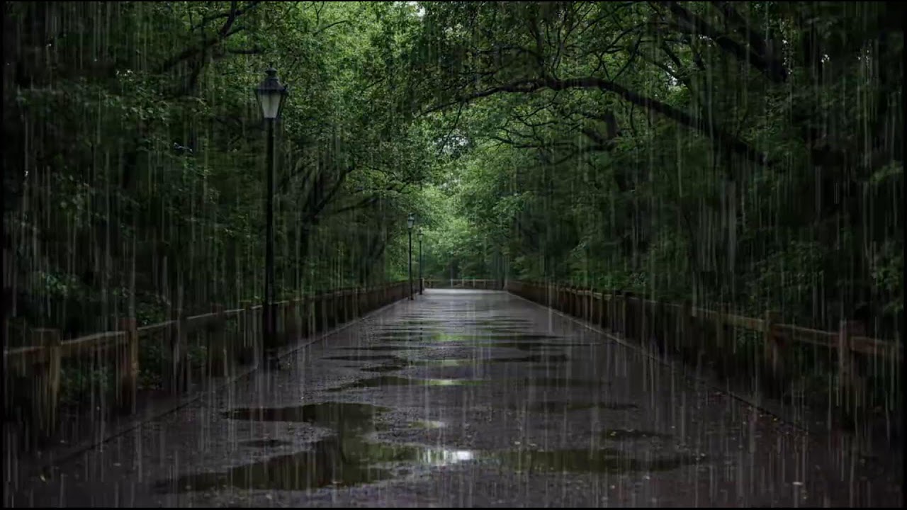 Soft Rainfall in a Lush Forest Canopy | Calming Nature Ambience for Deep Sleep and Relaxation Music