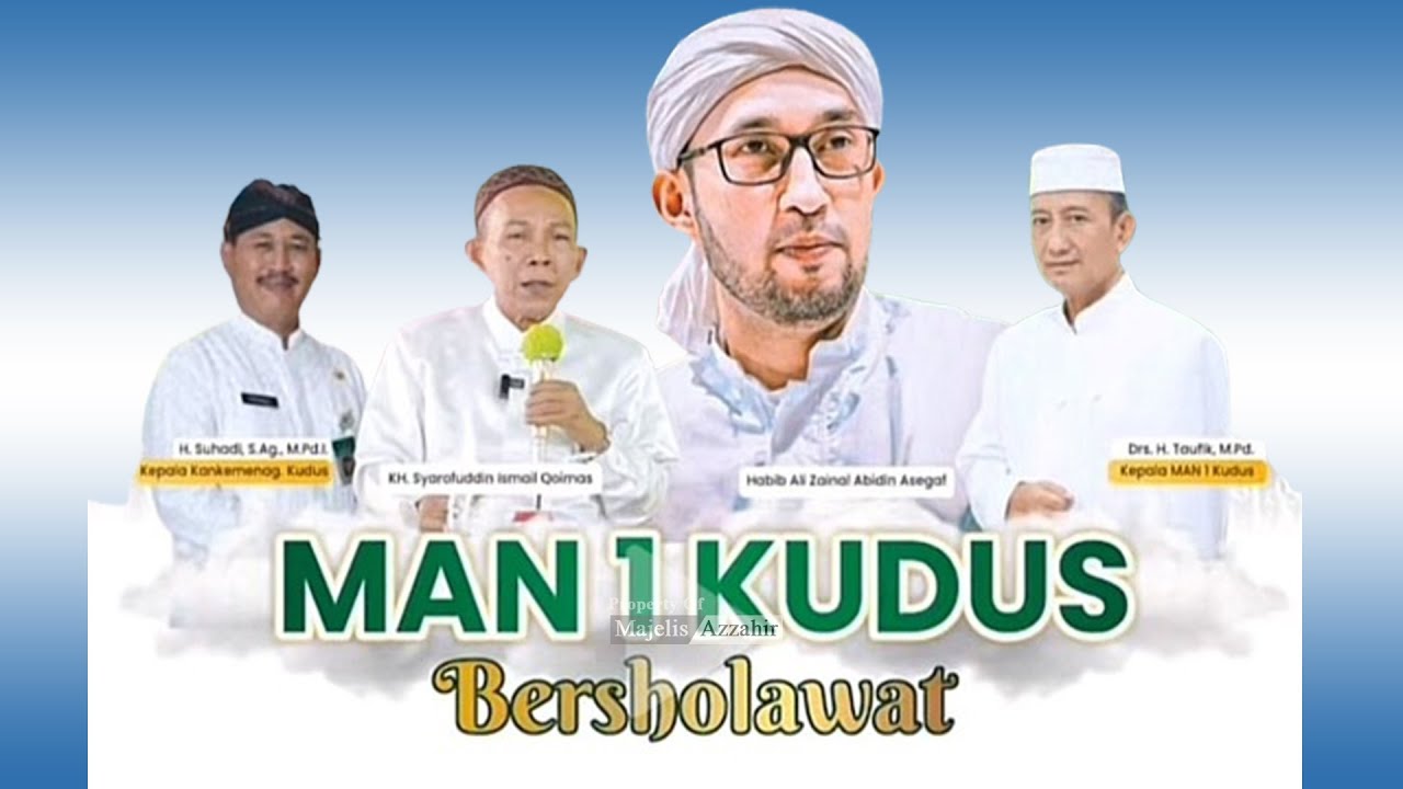 MAN 1 KUDUS BERSHOLAWAT BERSAMA HABIB ZAENAL ABIDIN ASSEGAF & MAJELIS HADROH AZZAHIR (PEKALONGAN)
