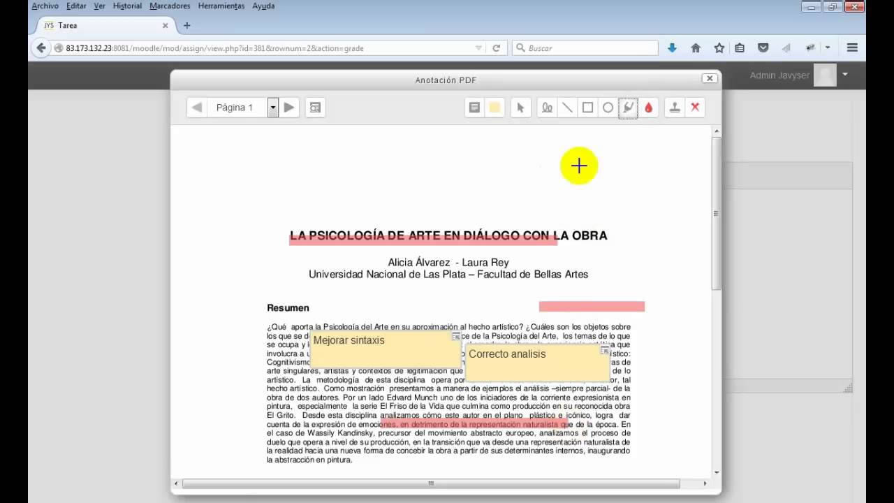 Editor de PDF en Moodle