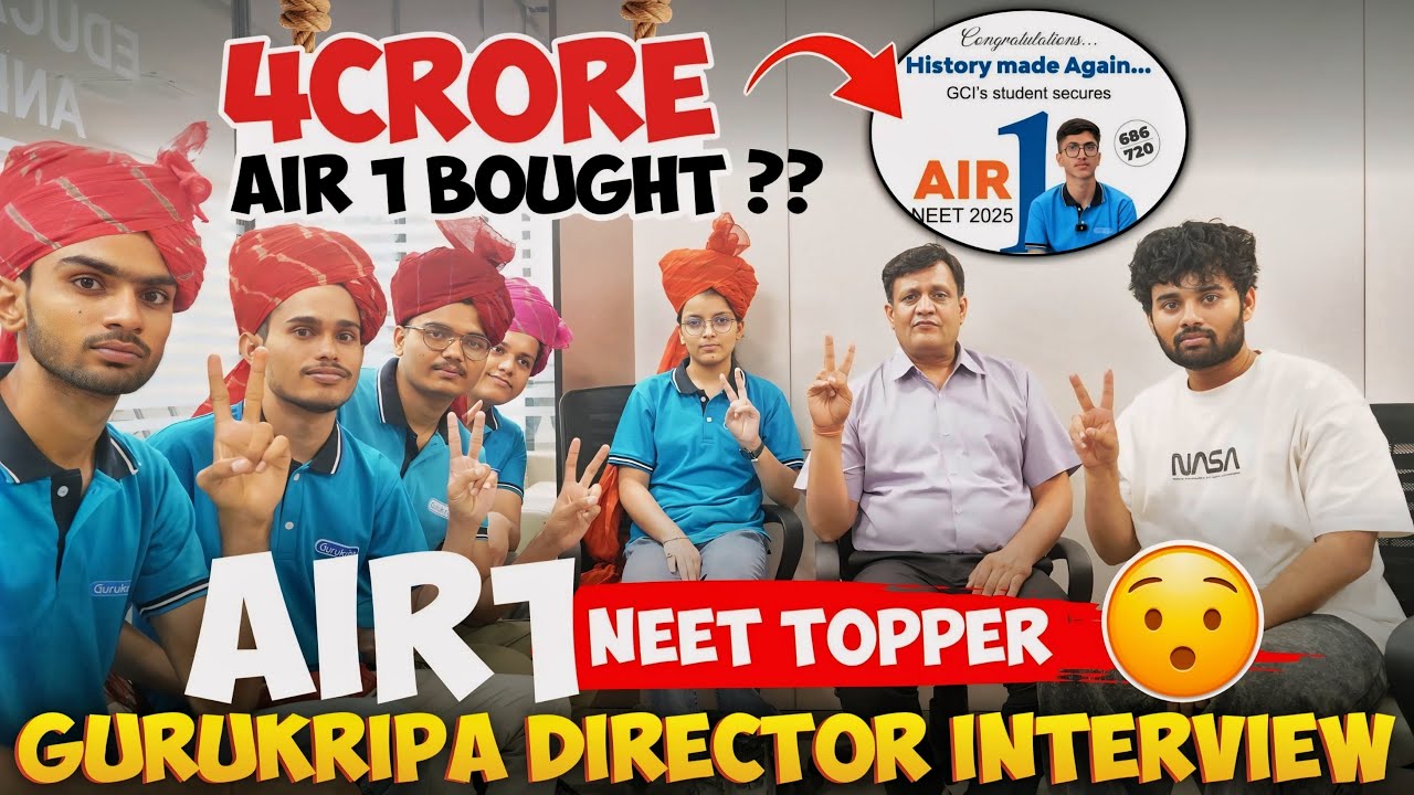 NEET 2025 AIR 1 Journey | Gurukripa vs Big Coachings? NEET AIR 1 Truth ₹4Cr Offers Full Topper Story
