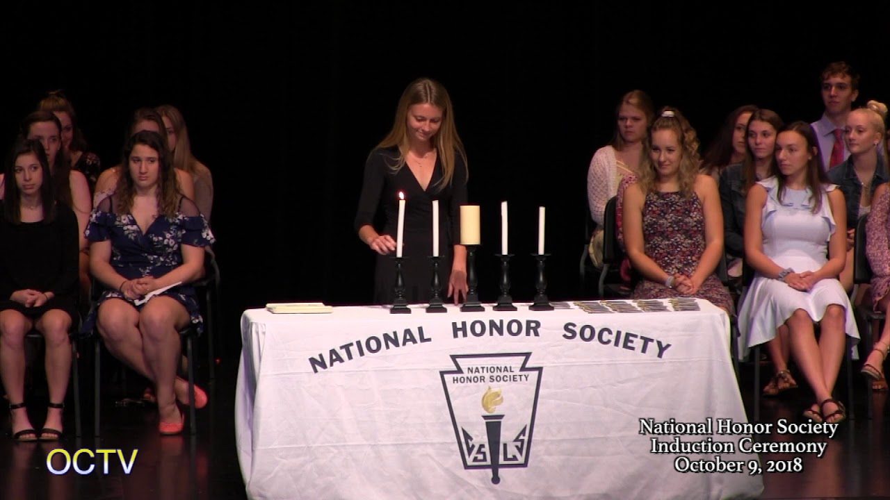 National Honor Society Induction Ceremony: 10-9-18