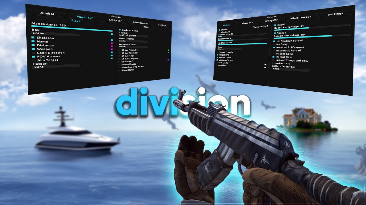How a RUST CHEATER starts WIPEDAY with the BEST rust cheat (Division 2.0)