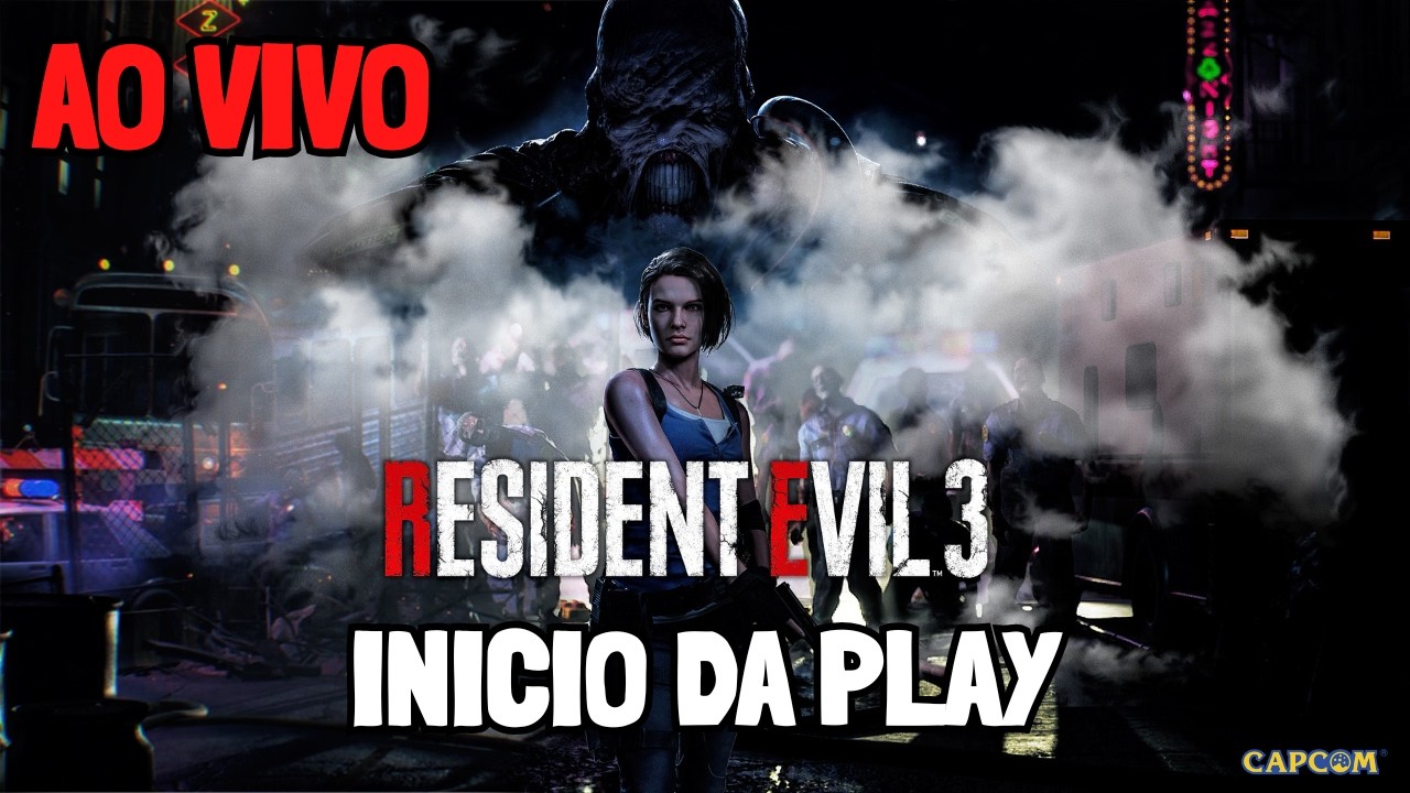 🔴Jogando RESIDENT EVIL 3 pela primeira vez AO VIVO