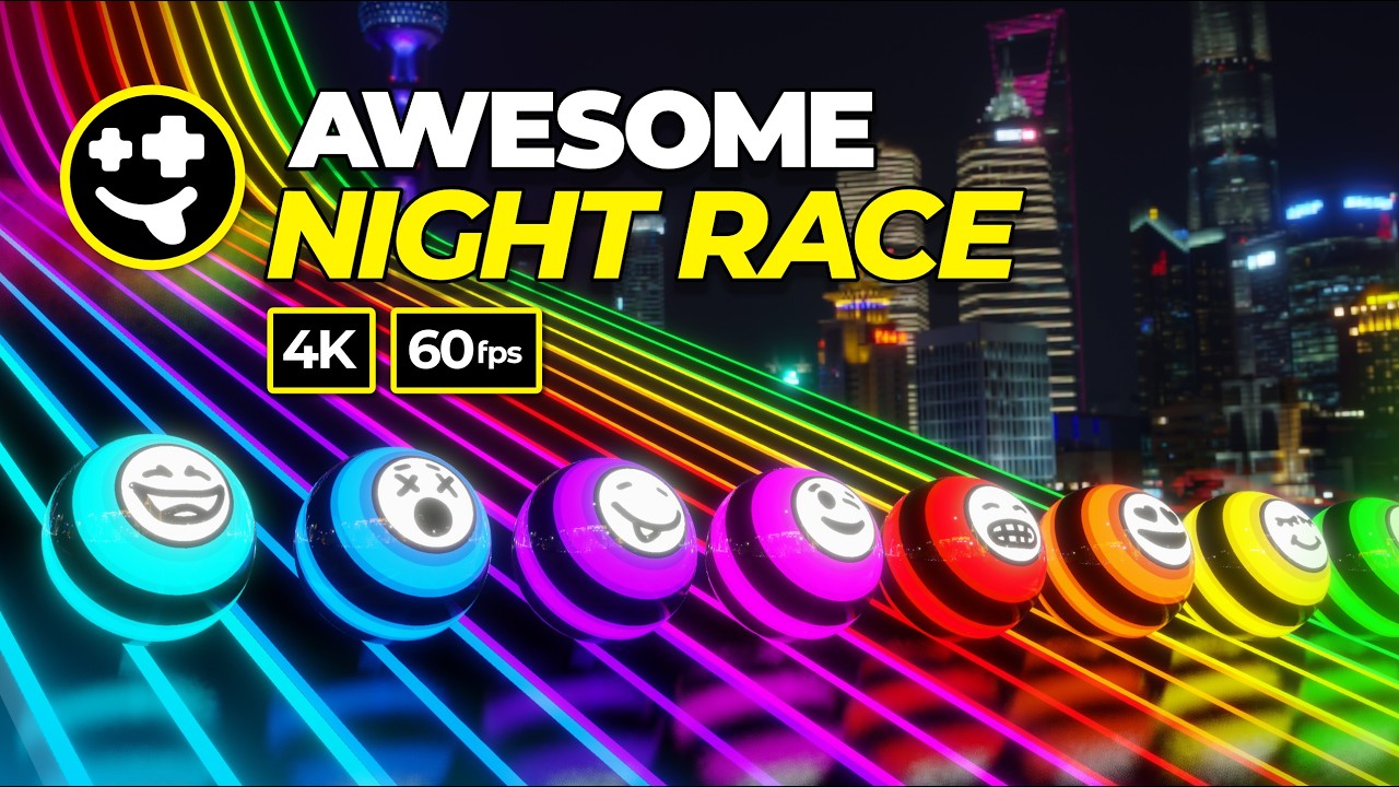 Awesome Marble Night Race (CLOSE!)  | #marbles #marblerun #marblerace #asmr #sensory