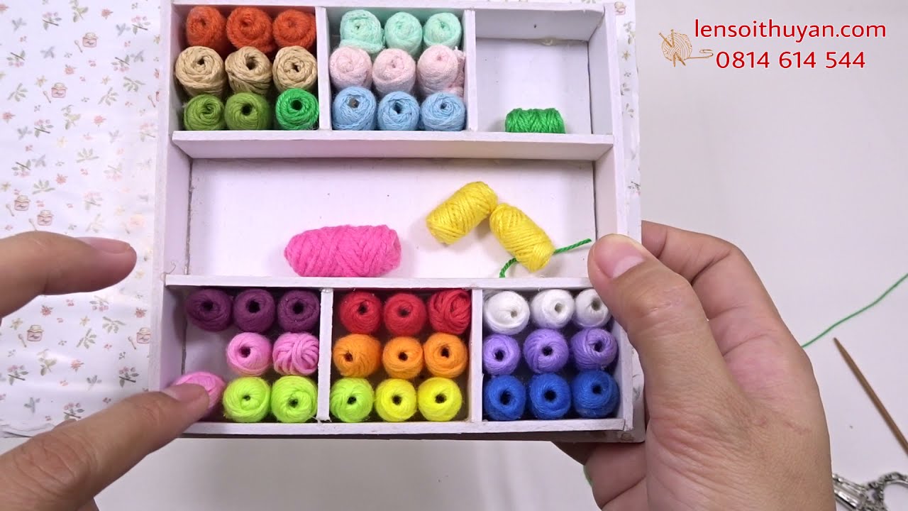 cách quấn cuộn len mini xinh