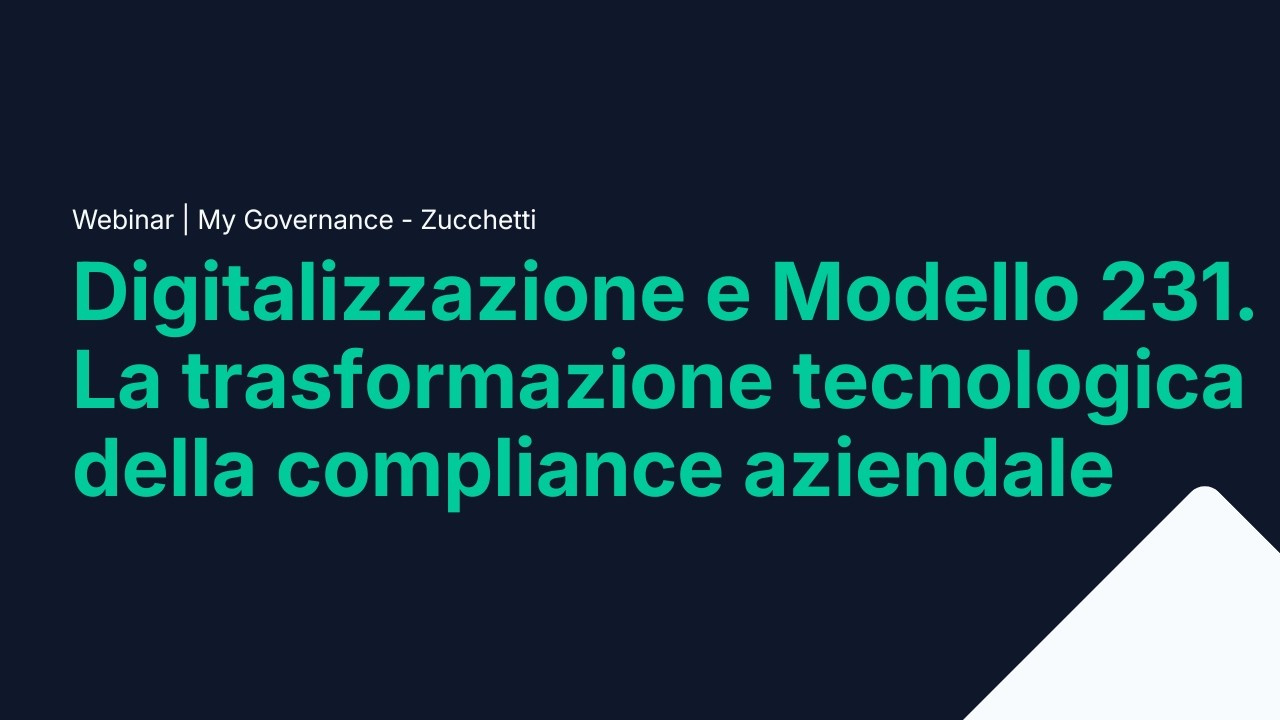Digitalizzazione e Modello 231   Trasformazione tecnologica della compliance aziendale