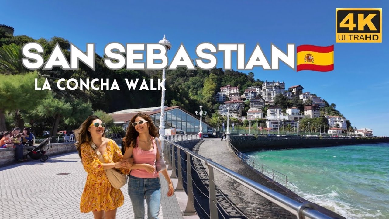 Stunning 4K Walk | La Concha Beach, San Sebasti&aacute;n - A Seaside Escape