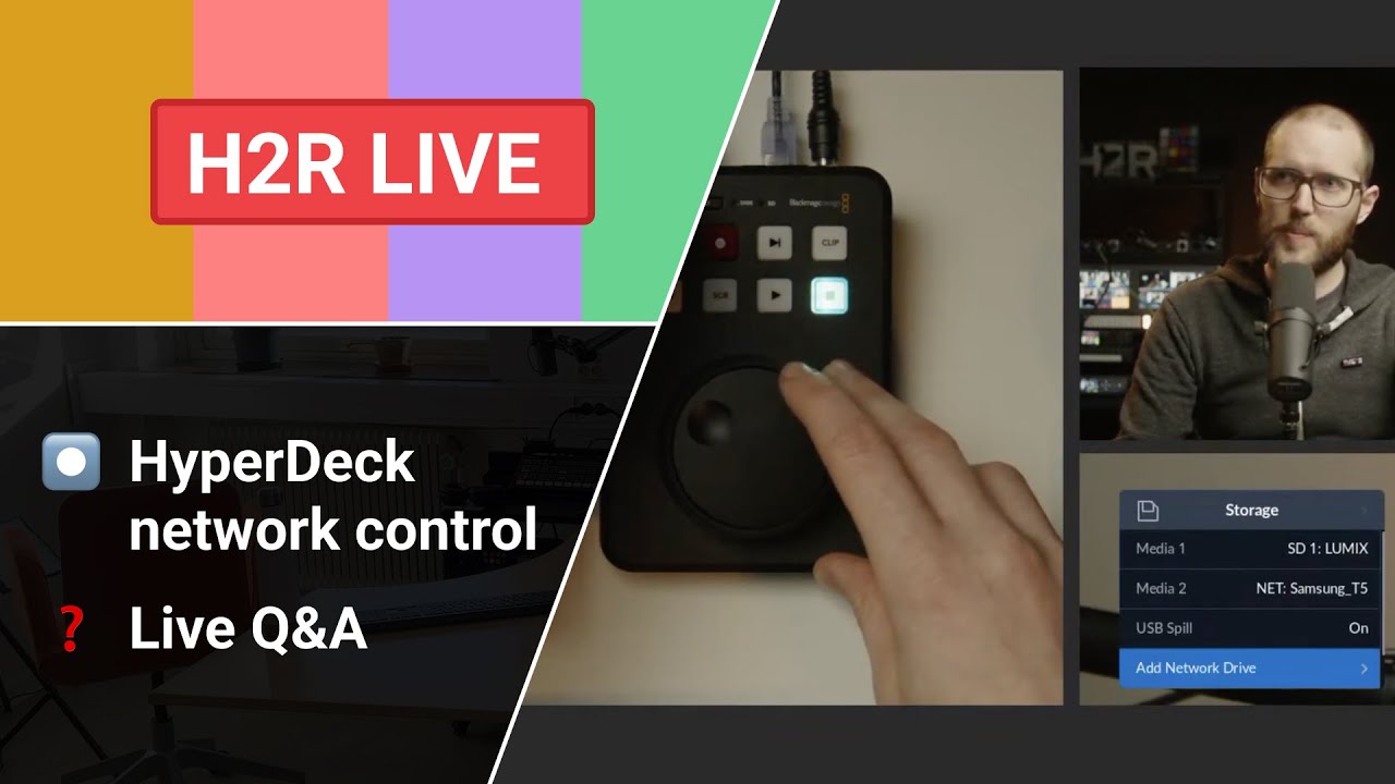 Network recording/playback on Hyperdecks, and your questions answered // H2R Live