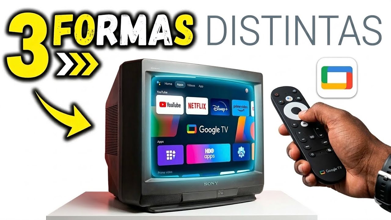 Convierte cualquier TELEVISOR en SMART TV con GOOGLE TV simple TRUCO! 