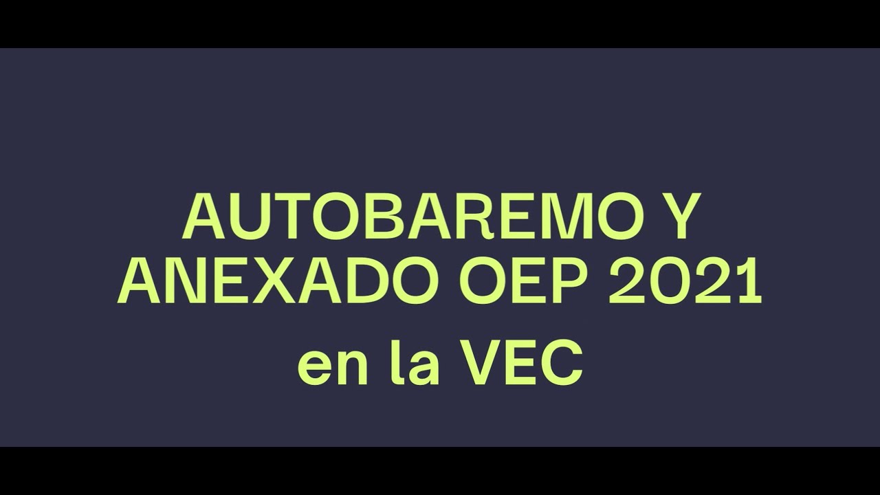 Autobaremo y anexado OPE 2021