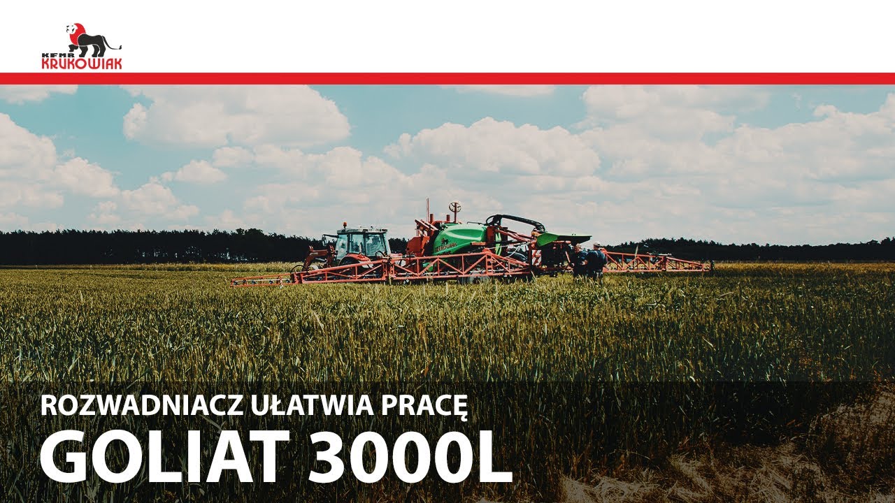 Opryskiwacz polowy przyczepiany Goliat 3000L 24M PHB / rozwadniacz ułatwia pracę / [cz.2]