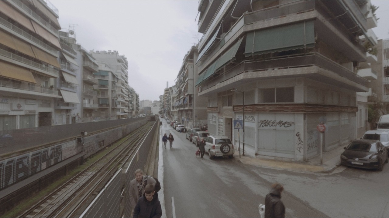 Walking in Athens. Third person pov.