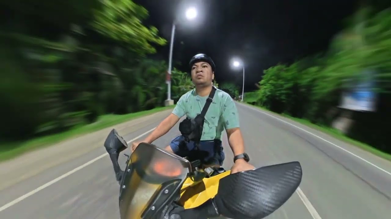 Night Ride with Insta360 X5 (PureVideo mode)