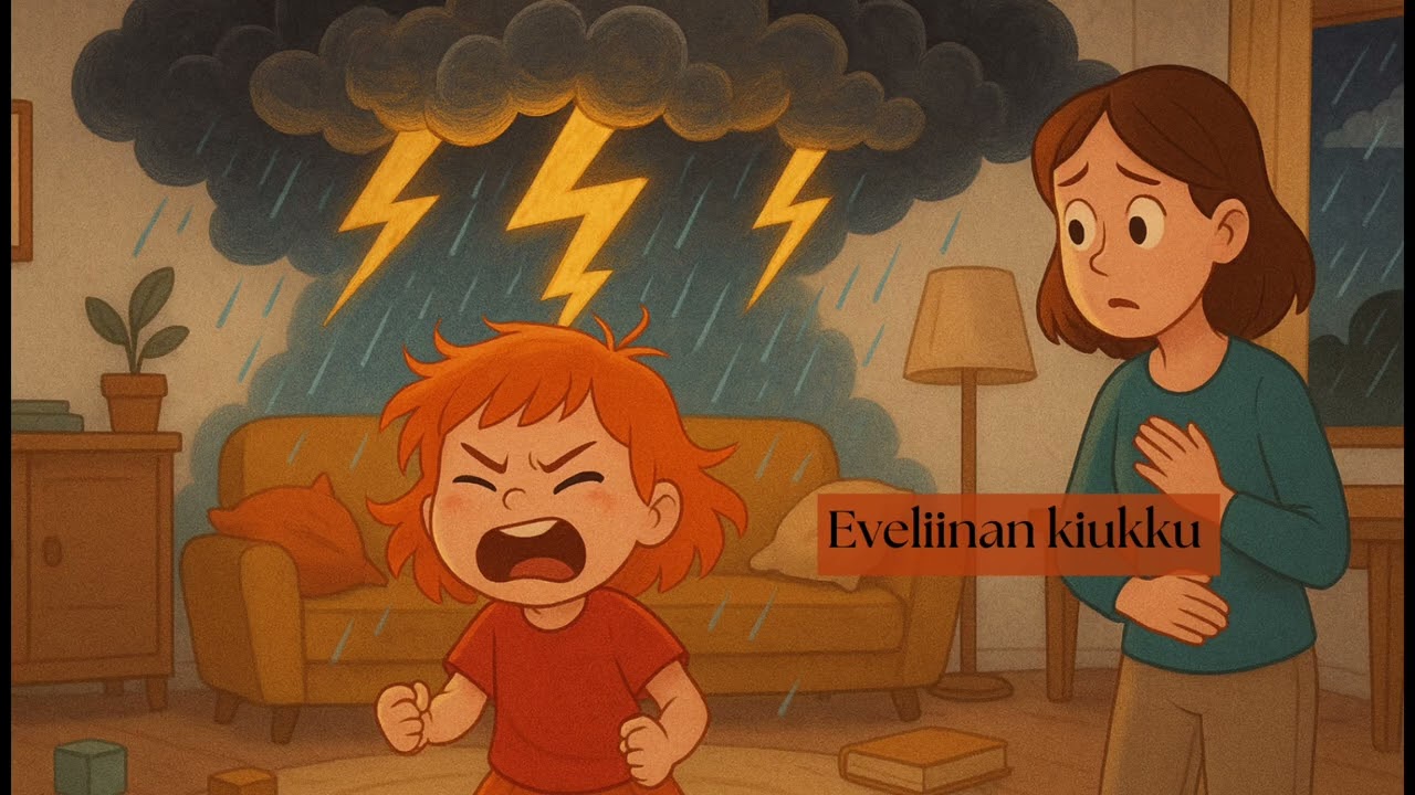 Satuja lapsille: Eveliinan kiukku 😡😤☀️ Opettava satu