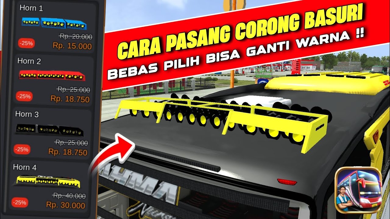 AKHIRNYA BISA PILIH CORONG CUY !!  Cara Menambahkan Corong Basuri Di Bussid V4.3.4