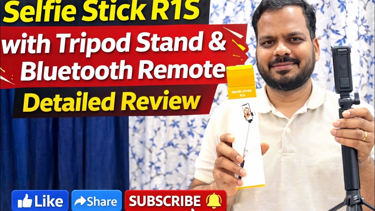 Best Budget Selfie Stick? 🤔 R1S with Tripod Stand & Bluetooth Honest Review 📱#productreview #vlog 