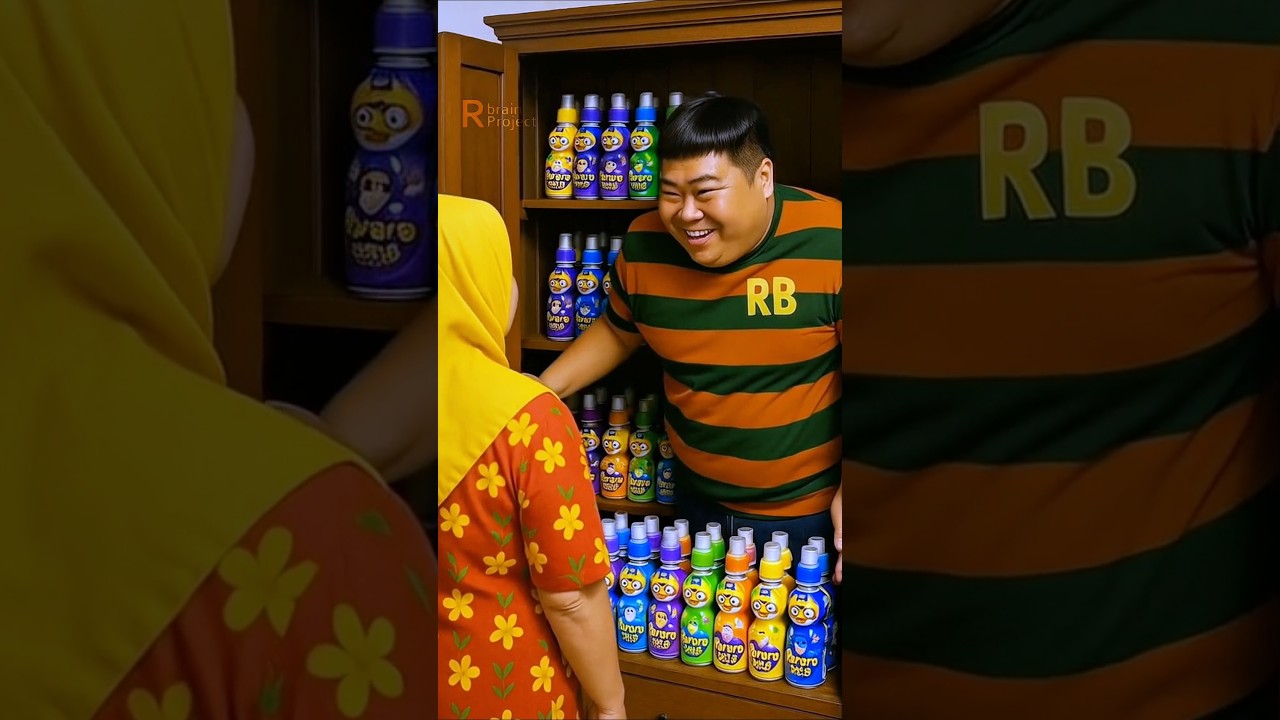 penuh minuman PORORO satu rumah🤣