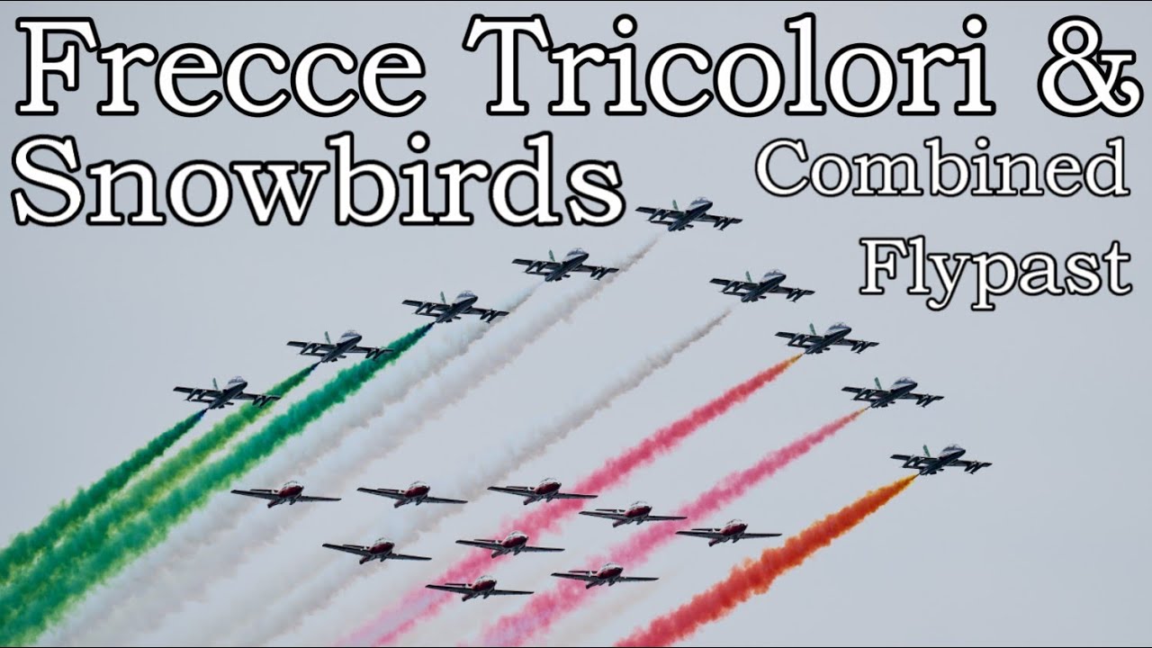Frecce Tricolori and CF Snowbirds Combined Flypast in 4K - Ottawa - 2024-06-25.