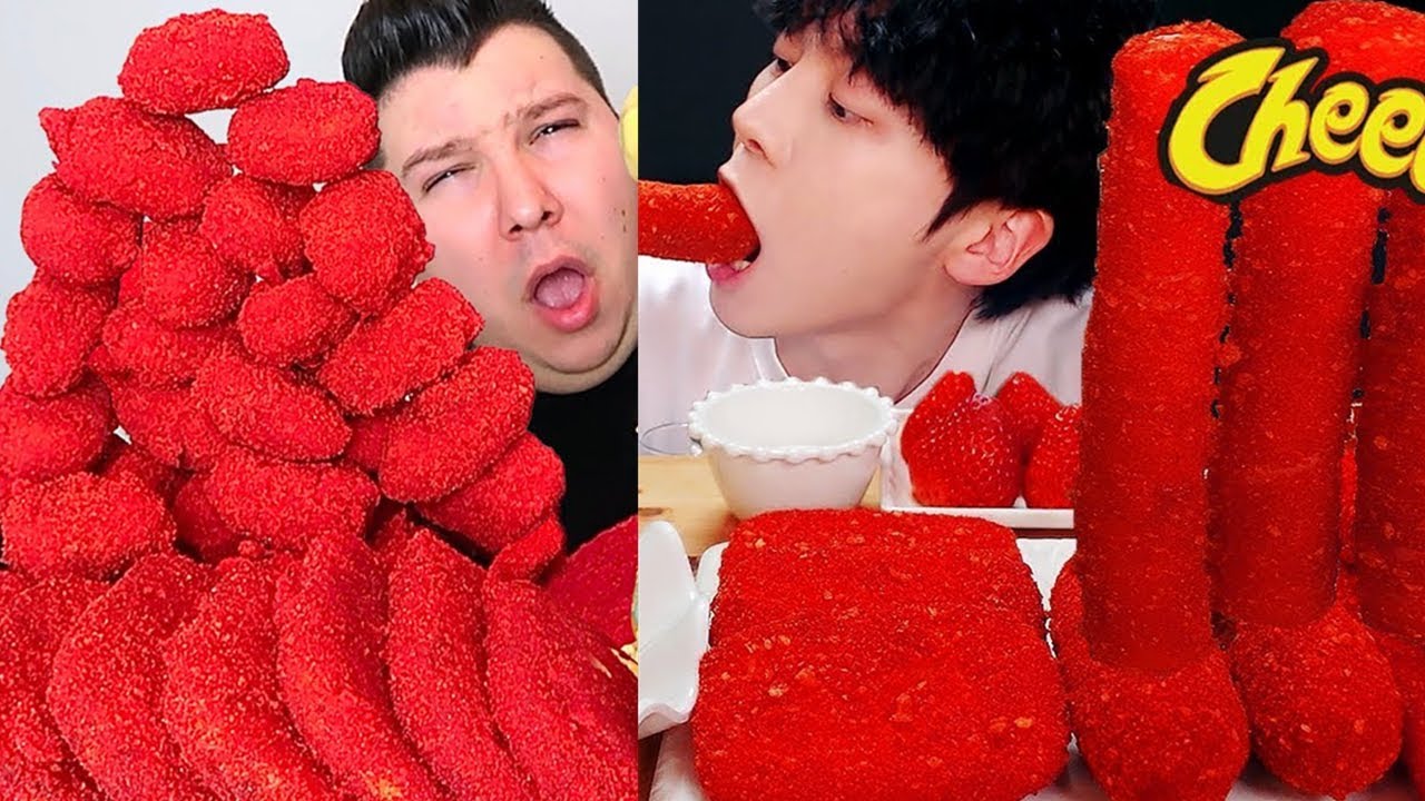 【Mukbang Compilation】Mukbangers Always Enjoy Eating So Much HOT CHEETOS