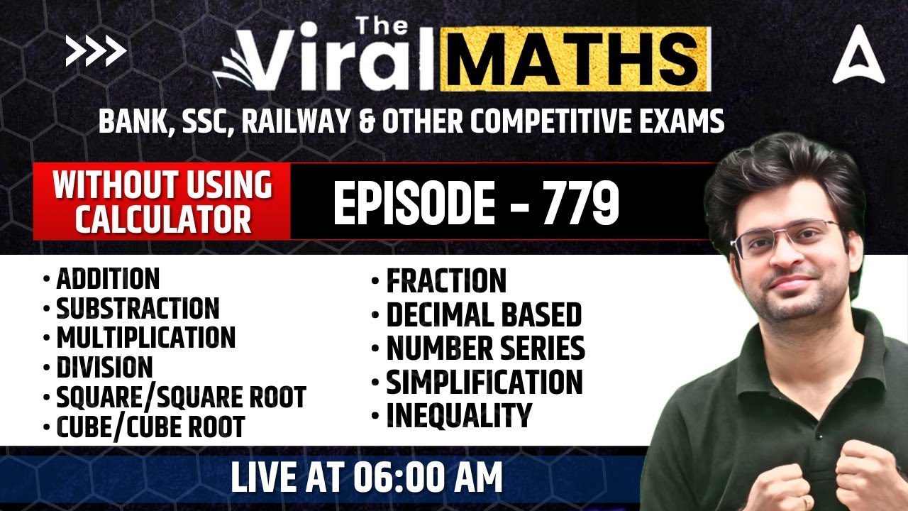 Bank Exams | Simplification | Number Series | Inequality | Arithmetic & DI By Navneet Tiwari