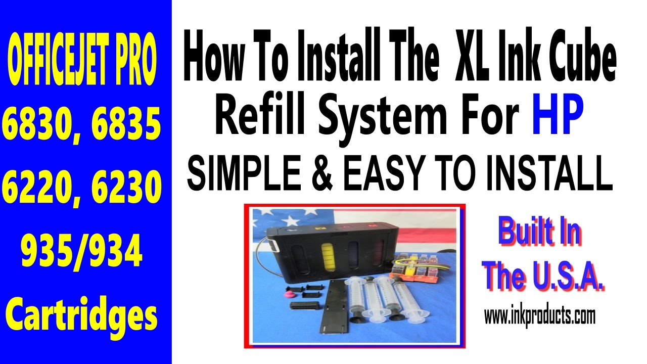 CISS CIS For HP Officejet Pro 6830, 6835, 6220, 6230, Install Video