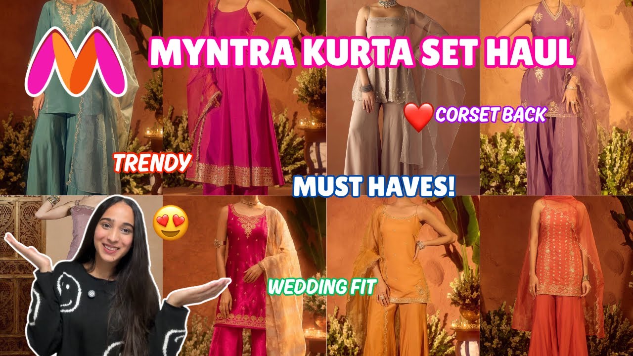 *HUGE* MYNTRA KURTA SET HAUL🤩 | WEDDING OUTFIT✨ | CORSET BACK❤️ | TRENDING😍