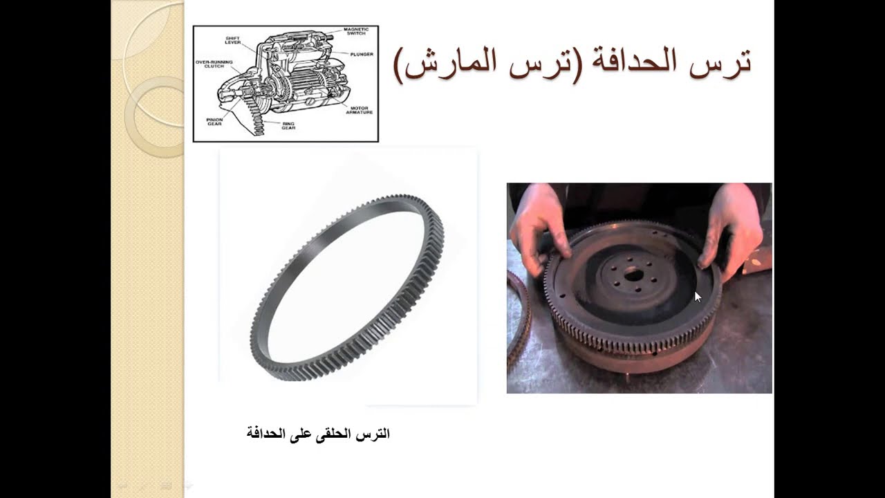 محاضرة 10 - كورس هندسة السيارات - طارة الكرنك - سير وشداد وش التقسيمة - الحدافة