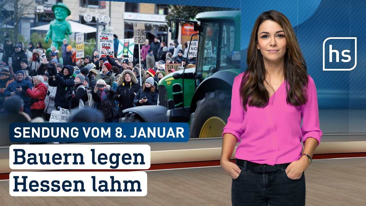 Bauern legen Hessen lahm | hessenschau vom 08.01.2024