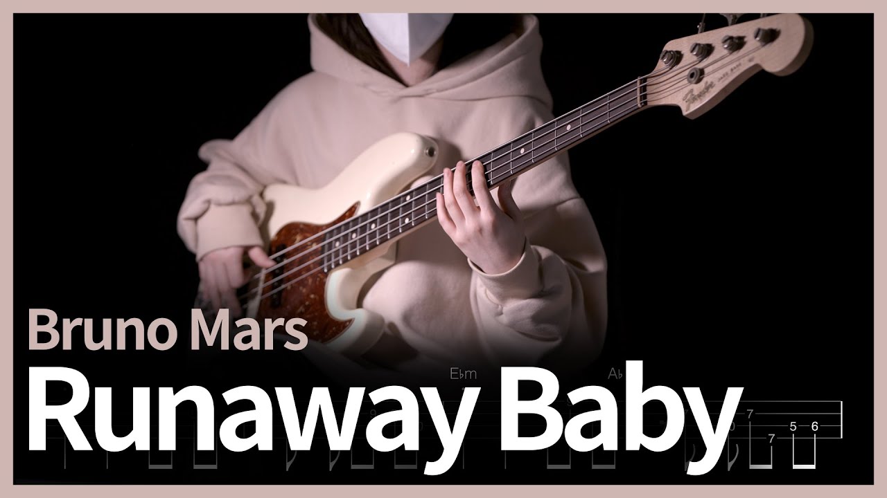 367. Bruno Mars - Runaway Baby 【★★★☆☆】 (Bass Cover) | 베이스 악보[TAB]