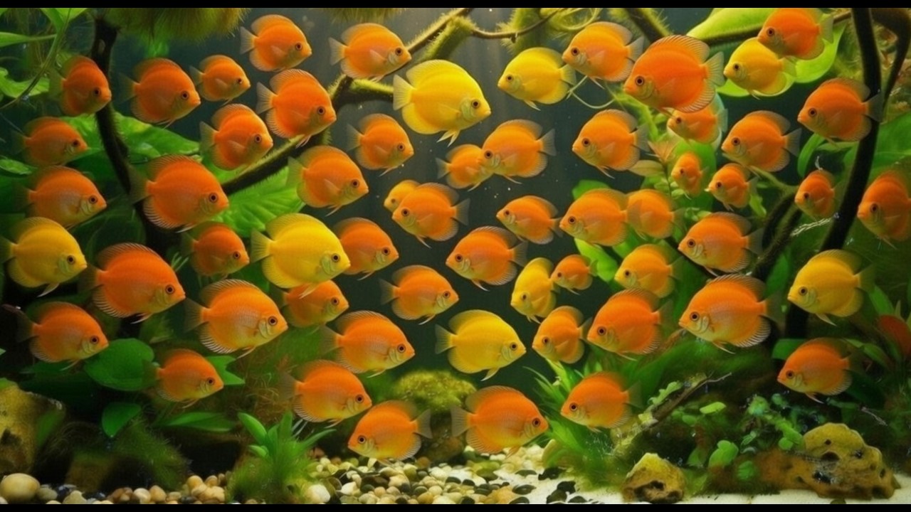 I get colorful fish, goldfish, platy fish, glass fish, best play ground, happy garden.
