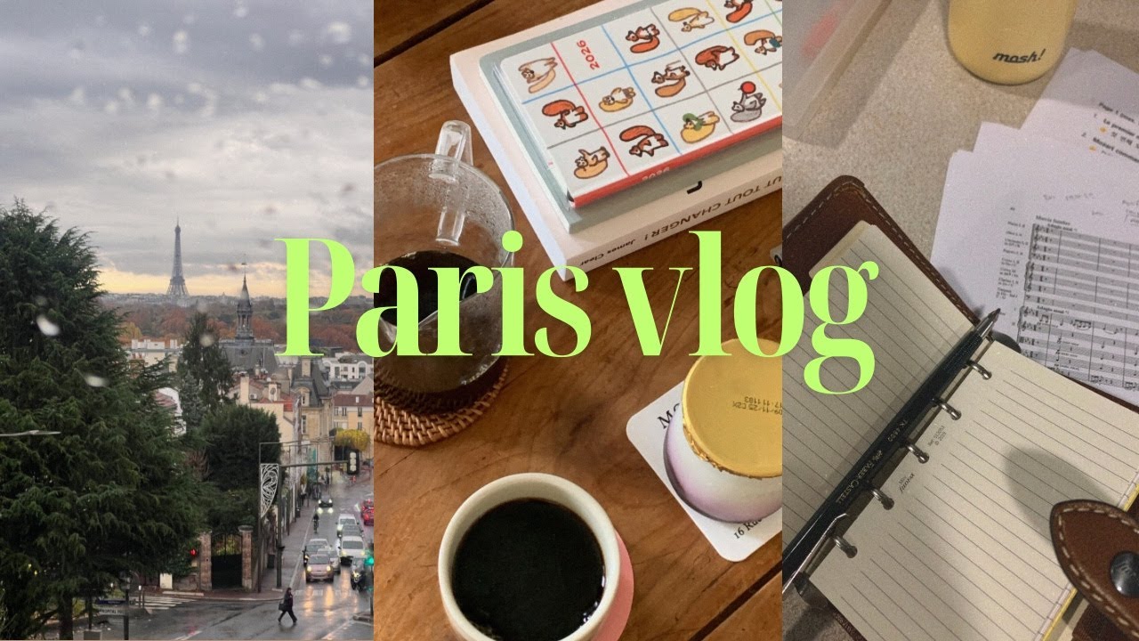 Paris vlog l 파리 유학생 일상, 음대 유학생 브이로그, 모닝루틴, 2026년 호보니치테쵸 윅스 다이어리 셋업, 독서노트 기록, 테니스배우기, 프랑스어스터디