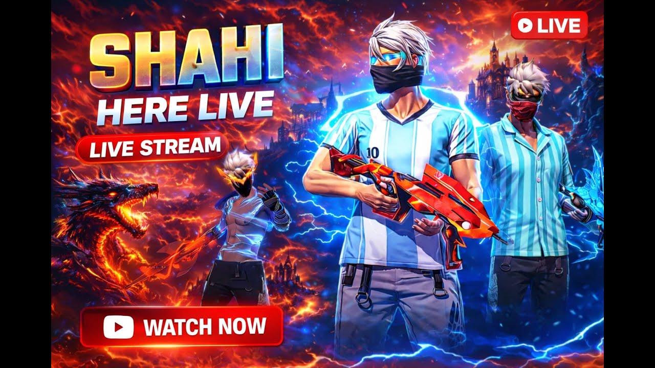 SHAHI LIVE New Grandmaster Top 1 Push V Badge Lobby ❤  ✌ Free Fire LIVE! 🔥 FF LIVE #freefire #fflive