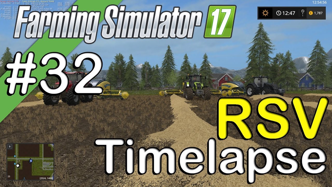 Farming Simulator 2017 - RSV - Timelapse #32 - Triple Baling