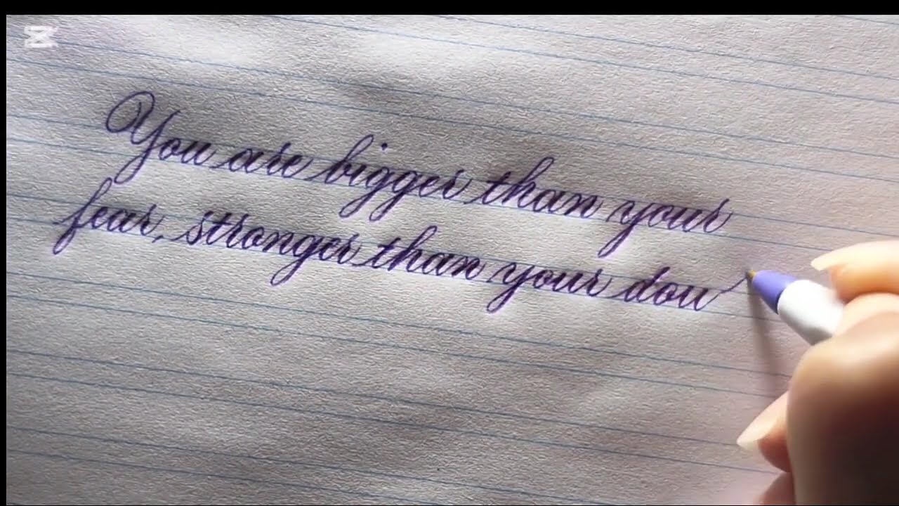 Beautiful quote in copperplate handwriting | calligraphy with ballpoint pen | beautiful handwriting