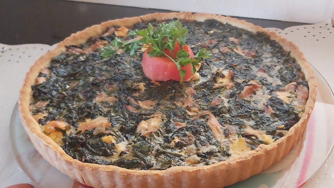 كيش بالسلق من اروع مايكون بعجينة اقتصادية  خفيفة ومقرمشة ومرملة تهبببل بنتو بنة ننصحك اجربيه