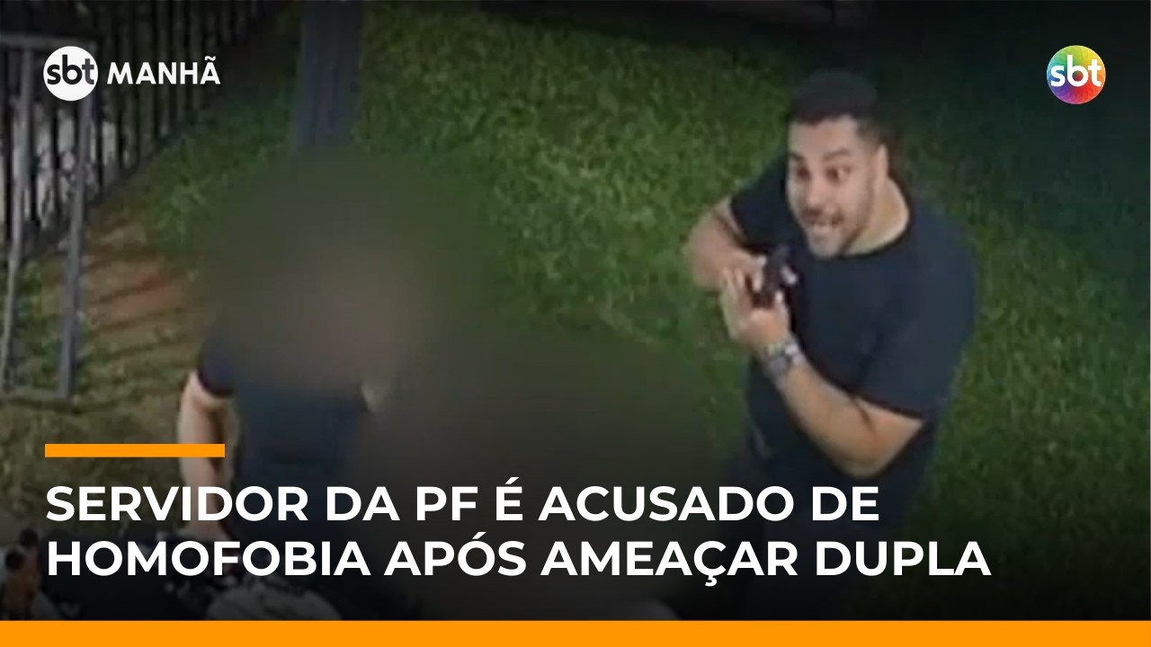 Agente da PF é acusado de homofobia e ameaça após abordar dois homens no DF | #SBTManhã