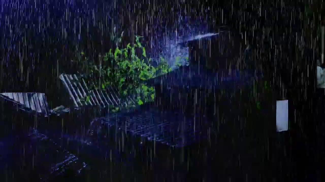 No Ads Rain Sounds for Sleeping – Dark Rainstorm Ambience for Insomnia Relief