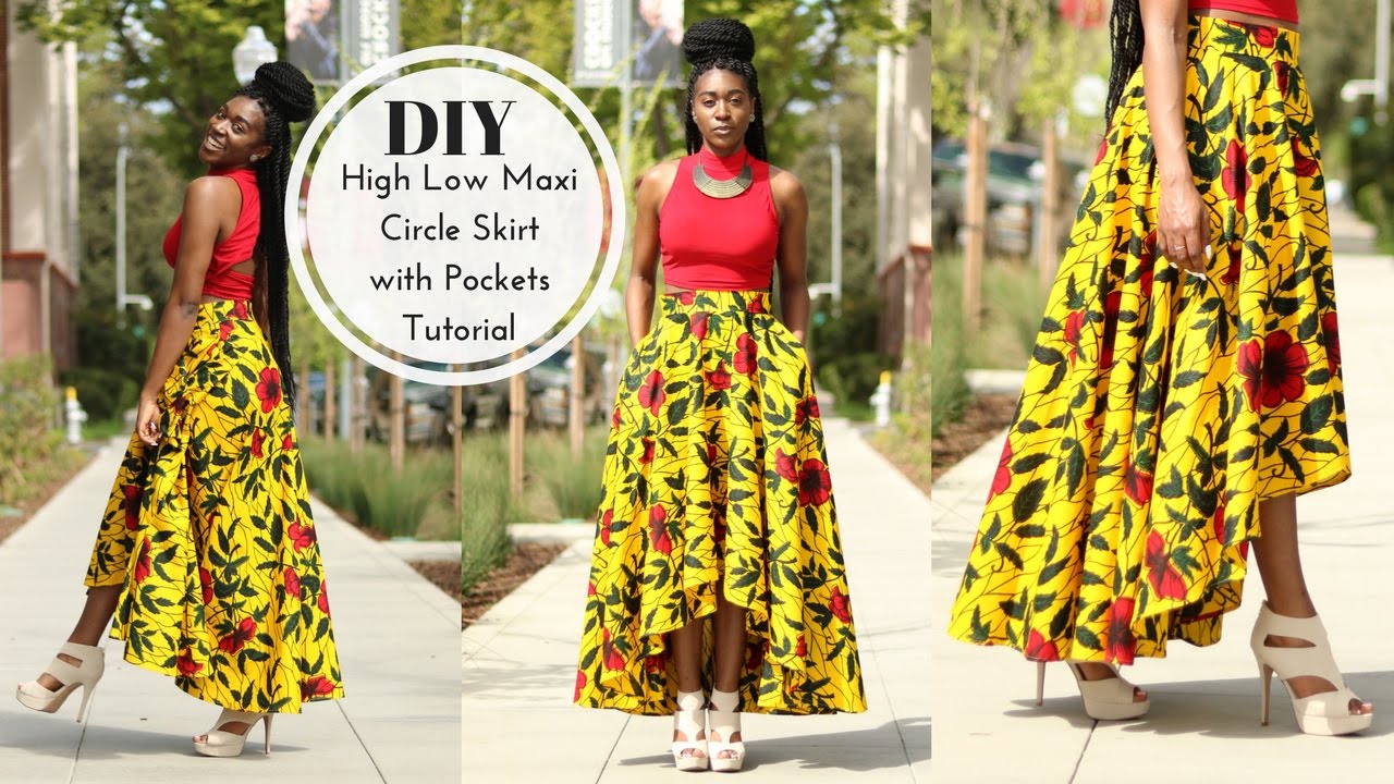 How to | DIY High Low Maxi Circle Skirt with Pockets Part 2