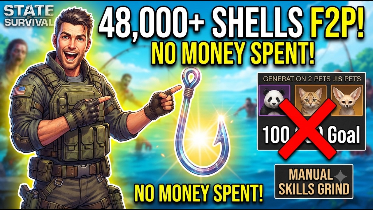 State of Survival Fishing Challenge: How to Get 50,000+ Shells as F2P (No Money Spent!)