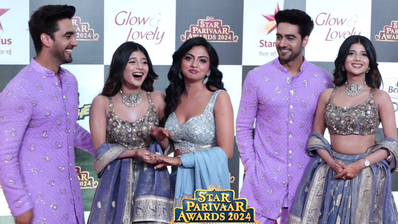 YRKKH Star Cast Samriddhi Shukla, Rohit Purohit, Roohi At Star Parivaar Awards 2024