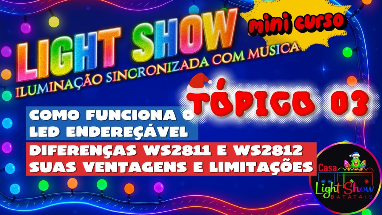 LED ENDEREÇÁVEL, COMO FUNCIONA, DIFERENÇA E VANTAGENS | Mini Curso Tópico 03 | Iluminação de Natal
