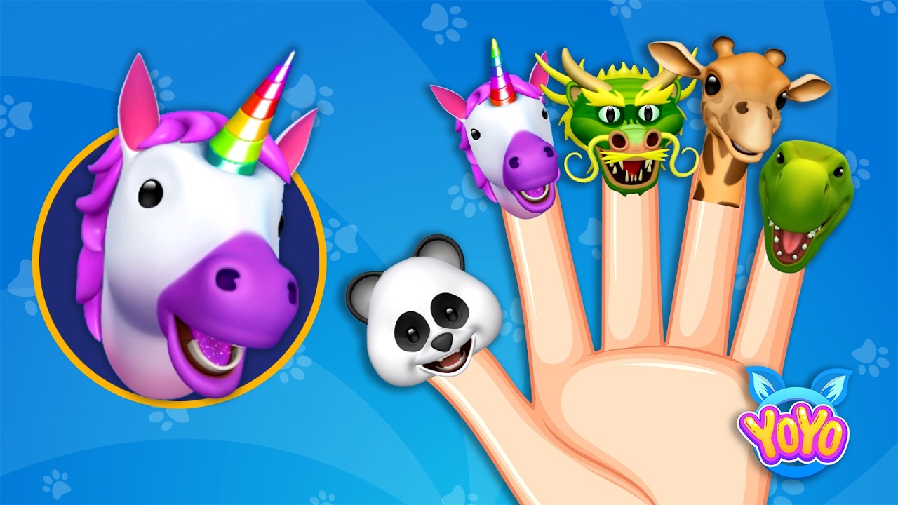 🦄 Parmak Ailesi | Unicorn Parmak Nerdesin? | Eğlenceli Çocuk ve Bebek Şarkıları | Yoyo Çocuk