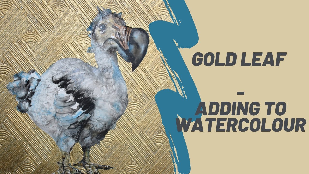 How to gold leaf a painting. My dodo part 2