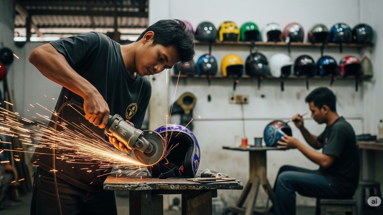 Bengkel Helm: Jangan Buang Dulu! Sulap Helm Rusak Jadi Baru Lagi | Restorasi Helm Lengkap