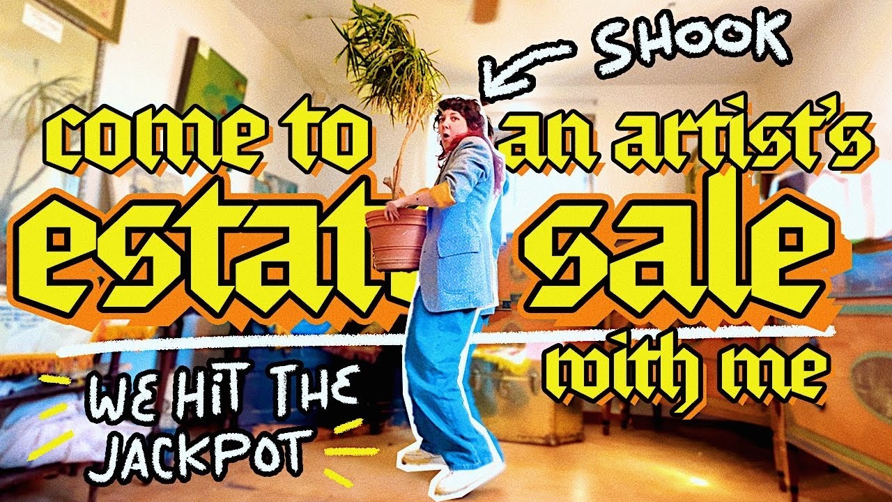 Let's go to an ARTIST'S ESTATE SALE! ⭐ Thrift haul & vintage home decor Fall 2023