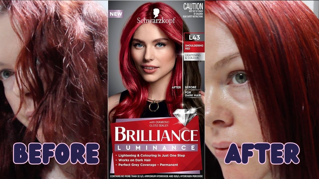 Schwarzkopf Brilliance L43 Smouldering Red Monthly Hair Dye DIY + Demo