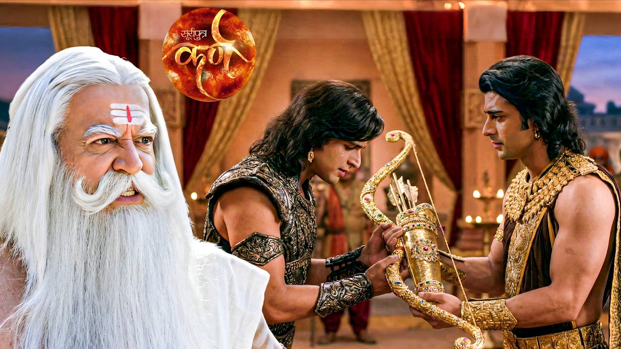 कर्ण ने सौपा अपने पुत्र वृषसेन को अपना विजय धनुष देख भगवान परशुराम हुए क्रोधित || Suryaputra Karn