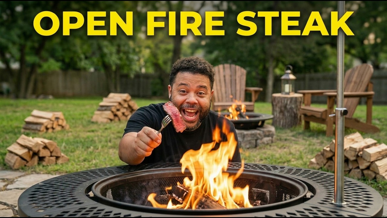 Unbox And Cook On Th Pit Boss Cowboy Fire Pit | Grilled Chuck Eye Steaks