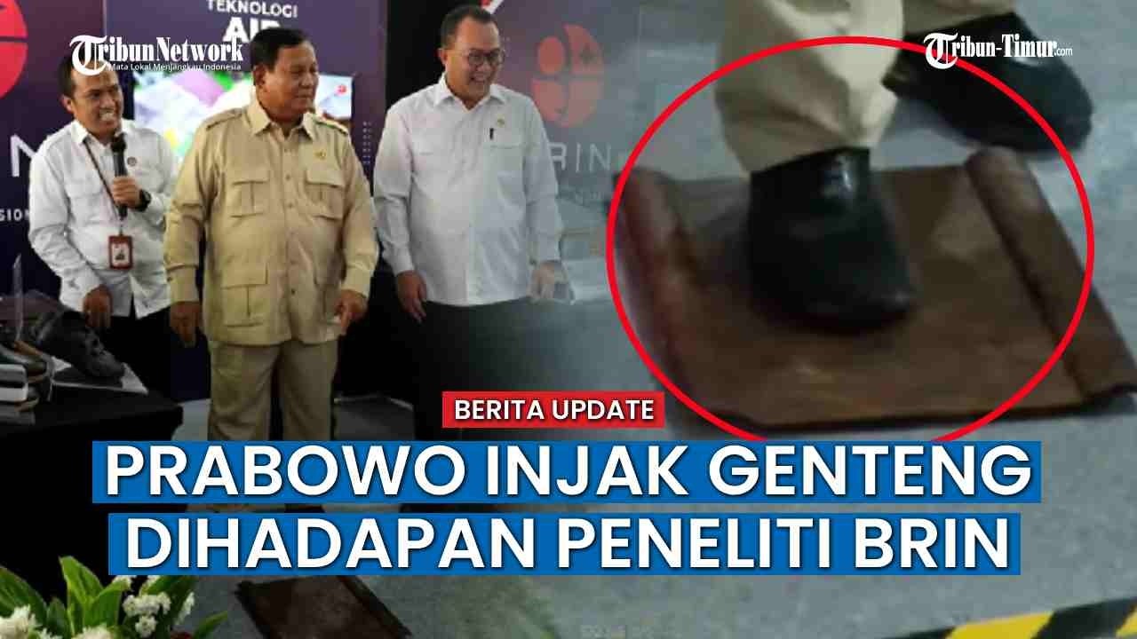 Prabowo Uji Genteng Sabut Kelapa di Hadapan 150 Peneliti BRIN, Hasilnya Tahan